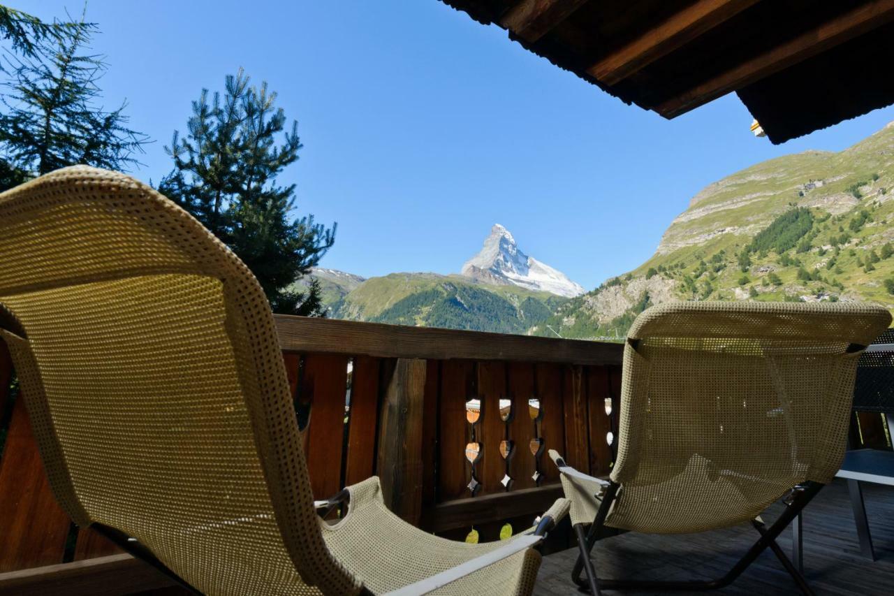 Apartmán Chalet Kisseye With Heated Pool And Matterhorn Views Zermatt Exteriér fotografie